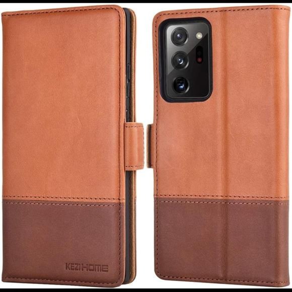 Fathers Day Gifts For Galaxy Note 20 Ultra Leather Wallet Case Credit Card Slot - Picture 2 of 7